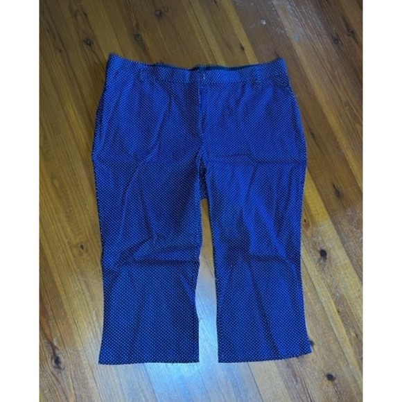 Urban Diction Blue Polka Dot capri pants. Size 2X - Picture 4 of 10